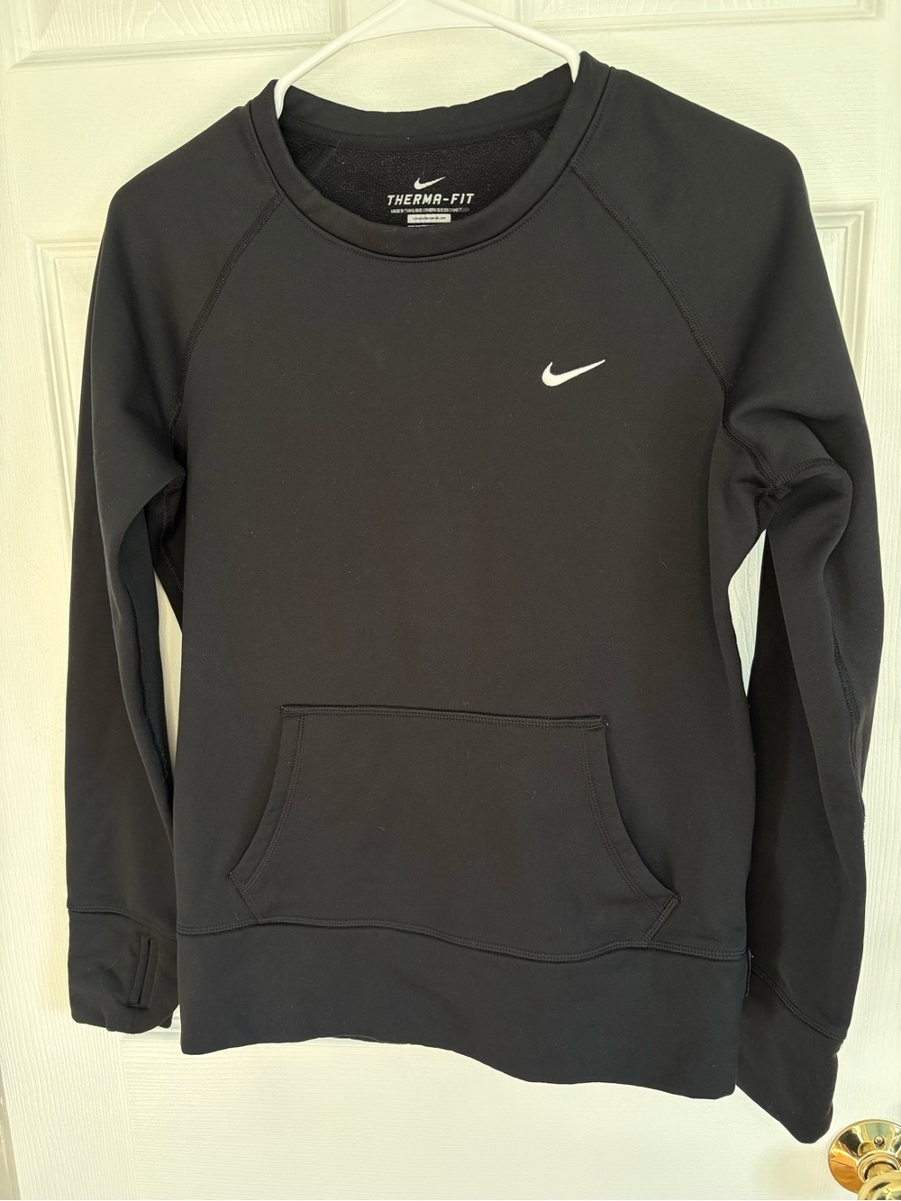 Nike Black Therma-Fit Crew Neck Pullover Sweater